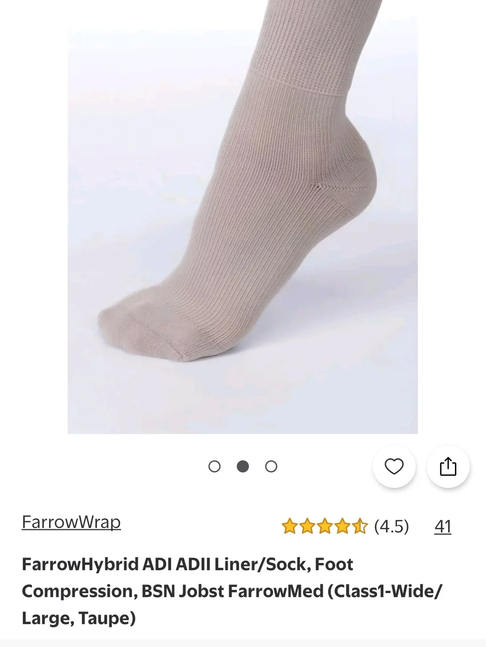 JOBST Farrow Hybrid ADI Unisex Medical Compression Socks in Taupe